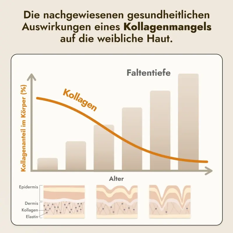 Glow25® hilft den altersbedingten Kollagenmangel zu reduzieren und sichtbar Falten zu glätten
